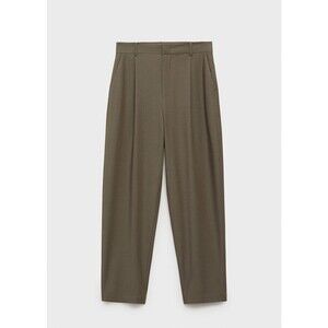 MANGO - Straight mid-rise pants green - 12 - Woman